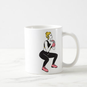 Taza De Café Chica de día de piernas de culturista Pesas rusas
