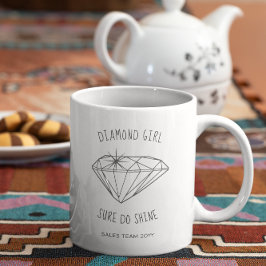 Taza De Café Chica de diamantes Shine Personalizado