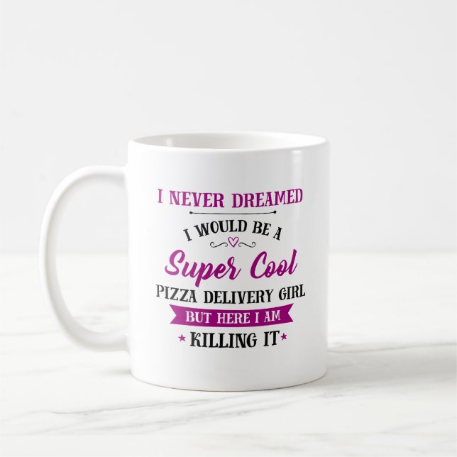 Taza De Café Chica de entrega de pizza matándolo (Izquierda)