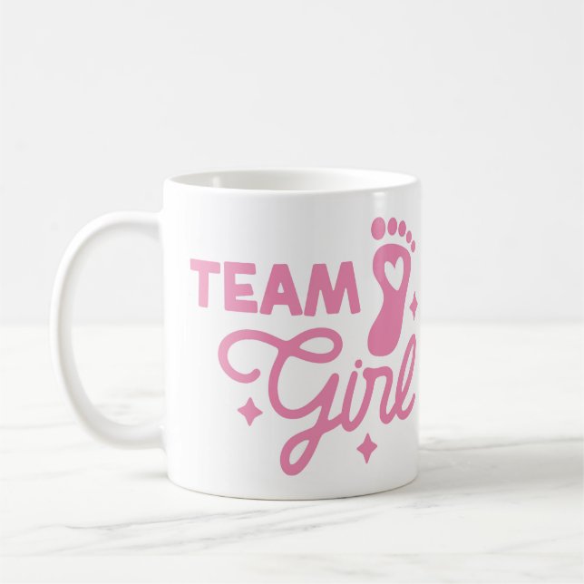Taza De Café Chica de equipo Chica de recién nacido Mug (Izquierda)
