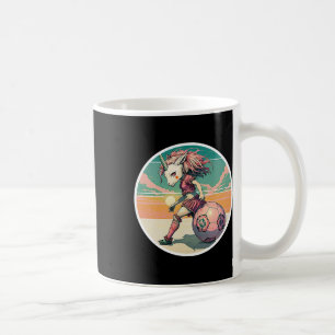 Taza De Café Chica de Fútbol Anime Manga Unicornio Retro Chicas