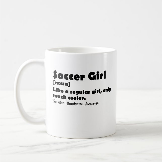 Taza De Café Chica de fútbol definición diccionario divertida f (Izquierda)