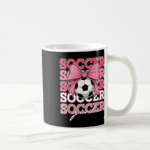 Taza De Café Chica de fútbol genial lazo para hermana mujeres m
