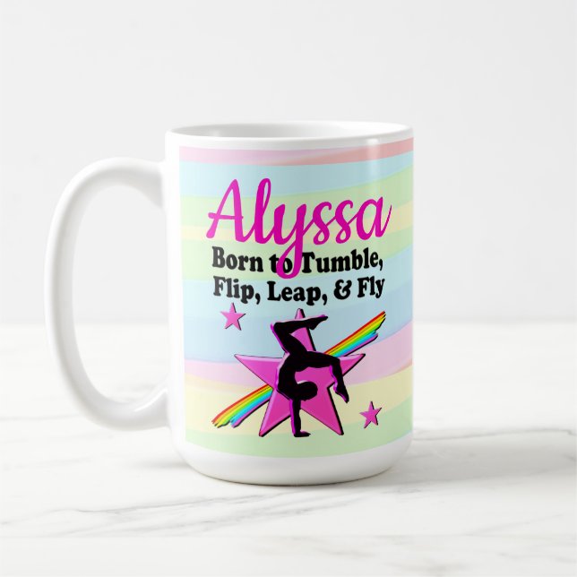 TAZA DE CAFÉ CHICA DE GIMNASTICA DE LA REINA DE TUMBLING (Izquierda)