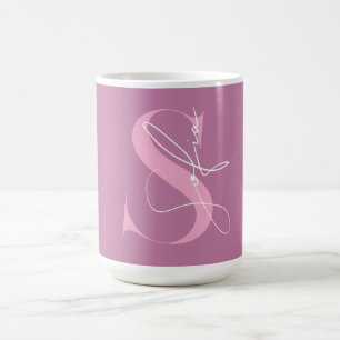 Taza De Café Chica de iniciales de nombre personalizado