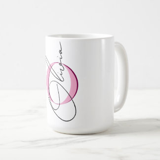 Taza De Café Chica de las iniciales de nombre personalizado