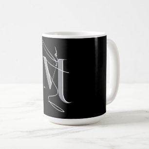 Taza De Café Chica de las iniciales de nombre personalizado