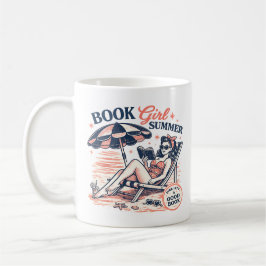 Taza De Café Chica de Libro de Verano Retro Playa Lectura