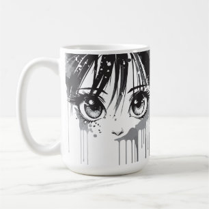 Taza De Café Chica de Manga con Mirada Empapada en Pintura
