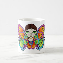 Taza De Café chica de mariposa, tanque femenino arriba