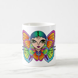 Taza De Café chica de mariposa, tanque femenino arriba