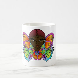 Taza De Café chica de mariposa, tanque femenino arriba