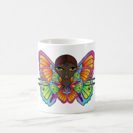 Taza De Café chica de mariposa, tanque femenino arriba