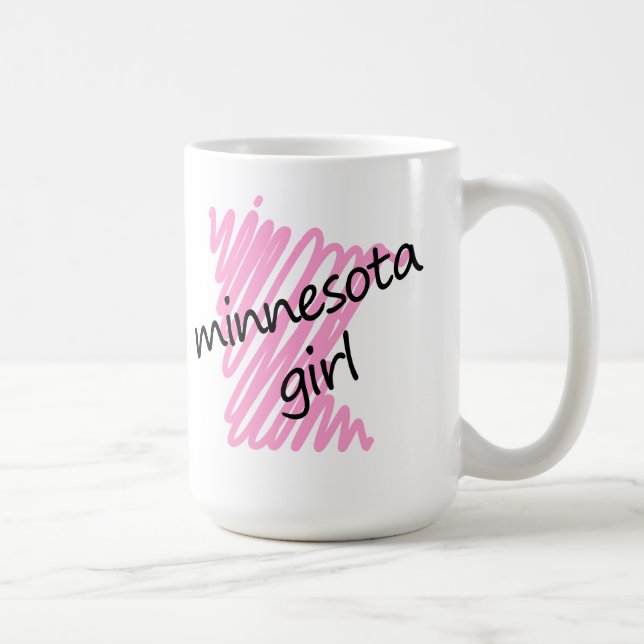 Taza De Café Chica de Minnesota con el mapa garabateado de (Derecha)