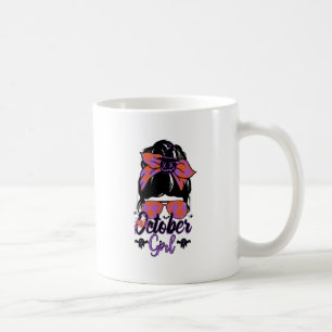 Taza De Café Chica de octubre - Spooky Messy Bun Vibes