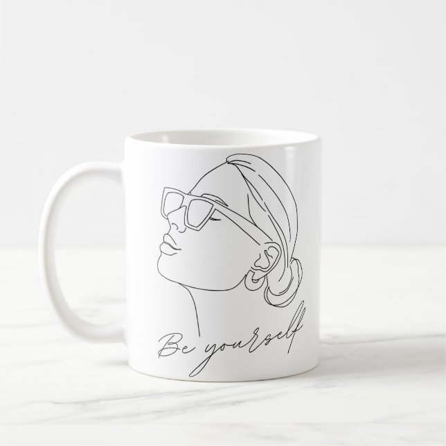 Taza De Café chica de pintura manual, cite (Izquierda)