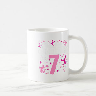 Taza De Café Chica de porristas en su cumpleaños 7 Siete años d