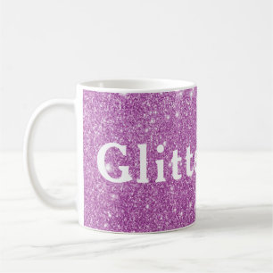 Taza De Café Chica de purpurina rosa muestra tus glamurosas chi
