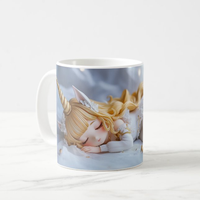 Taza De Café Chica de Unicornio durmiente (Anverso izquierdo)
