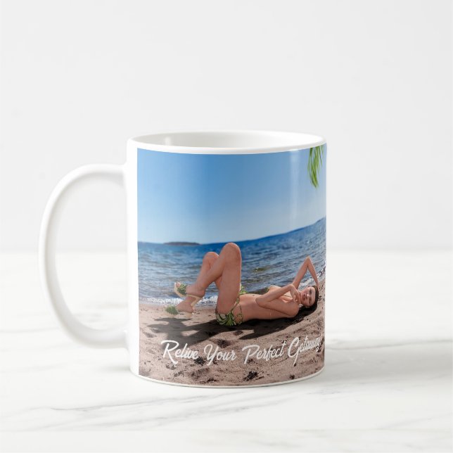 Taza De Café Chica de vacaciones de primavera en Sandy Beach (Izquierda)