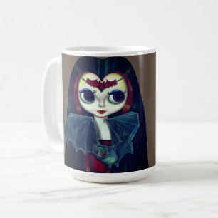 Taza De Café Chica de vampiros góticos con los ojos gordos