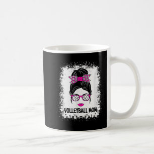 Taza De Café Chica de voleibol, madre, desordenada mujer de bol
