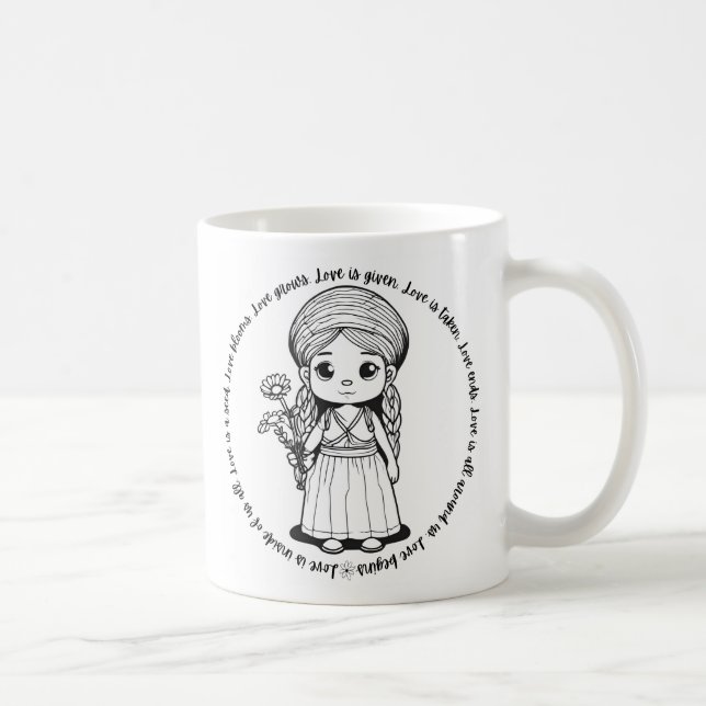 Taza De Café Chica de Woodland con Daisies (Derecha)