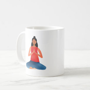 Taza De Café Chica de Yoga Meditación Namaste