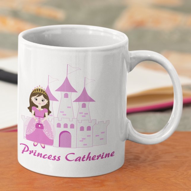 Taza De Café Chica del Castillo de la Princesa Real Rosa Cumple (Subido por el creador)