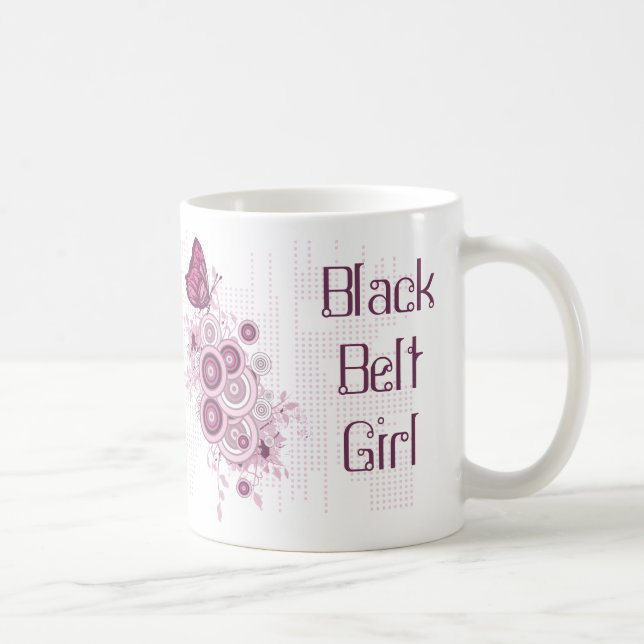Taza De Café Chica del cinturón negro de artes marciales de mar (Derecha)