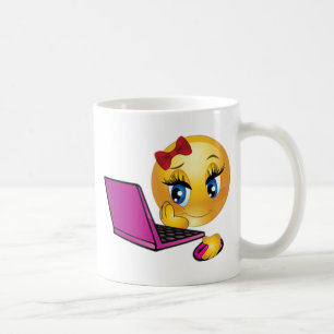 Taza De Café Chica del Emoji de Portátil