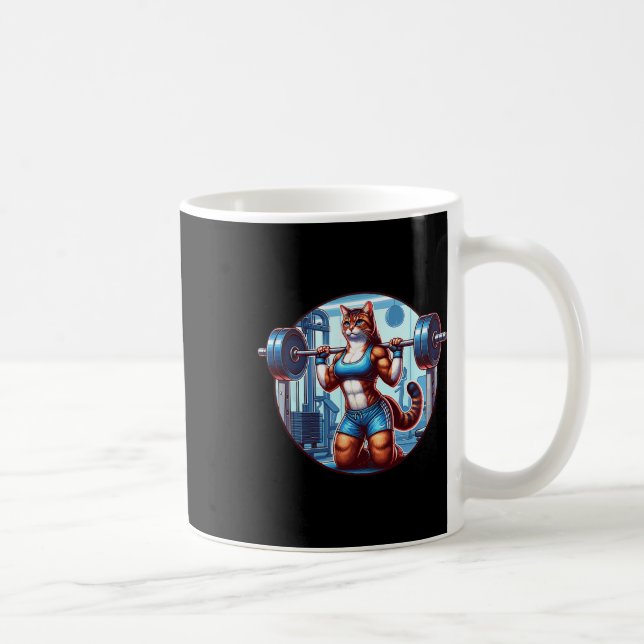 Taza De Café Chica Del Músculo Gimnasio Con Un Bodybu De Poder  (Derecha)