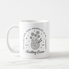 Taza De Café Chica del portahilos graciosos de la reina de punt