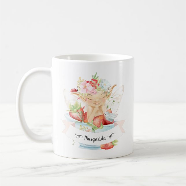Taza De Café Chica del primer cumpleaños de hadas (Izquierda)