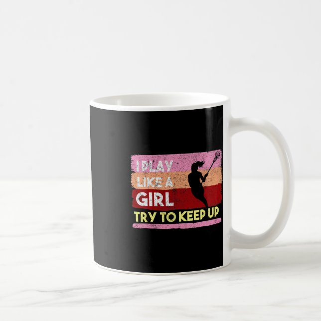 Taza De Café Chica Deportiva de Lacrosse Stick Intertravesía K (Derecha)