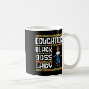 Taza De Café Chica educada jefa negra dama África norteamerican