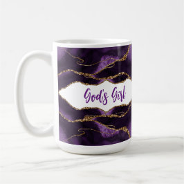 Taza De Café Chica elegante del Dios Inspirador morado y oro