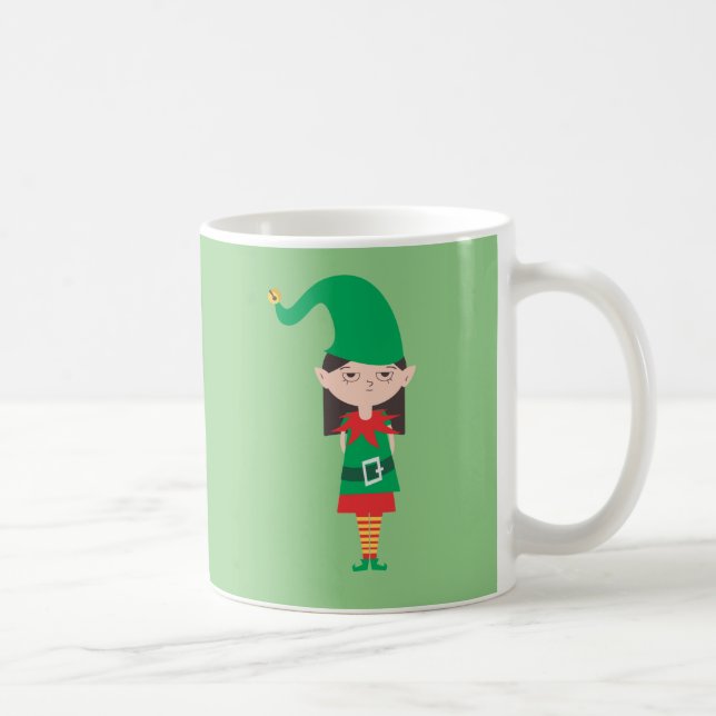 Taza De Café Chica Elf de Navidades divertidos (Derecha)