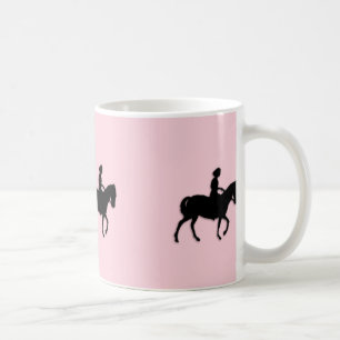 Taza De Café Chica en rosa del caballo/del potro