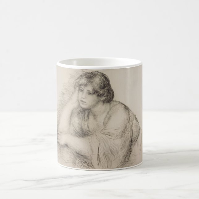 Taza De Café Chica en sesión (por Pierre-Auguste Renoir) (Centro)