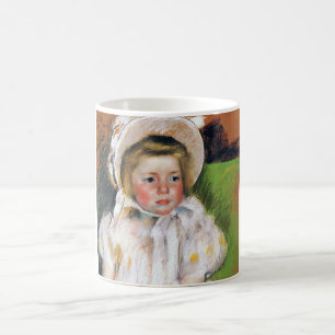 Taza De Café Chica en un bonnet blanco, Mary Cassatt