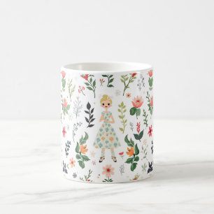 Taza De Café Chica entre flores