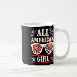 Taza De Café Chica estadounidense Retro Love Heart Trump Estado