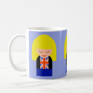 Taza De Café Chica Estúpido Patriótico En Un Tee De Bandera De