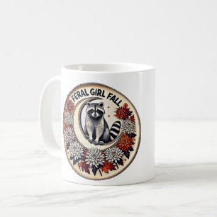 Taza De Café Chica Feral Caer Raccoon