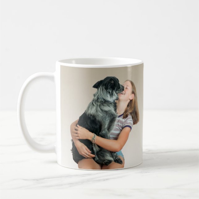 Taza De Café Chica fotográfico y perro personalizado (Izquierda)