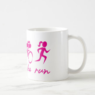 Taza De Café Chica funcionado con bici de la nadada tri