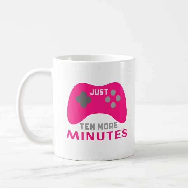 Taza De Café Chica Gamer - Sólo diez minutos más (Izquierda)