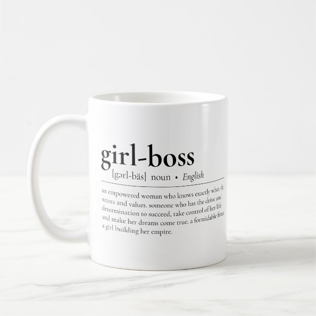 Taza De Café Chica-Jefe Definición Chica moderno Oficina Jefe (Izquierda)