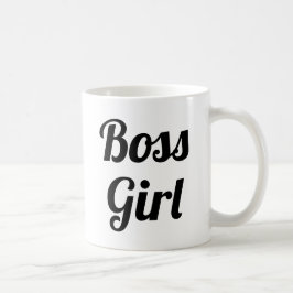 Taza De Café Chica Jefe | Mug de eslogan | typo escrito a mano